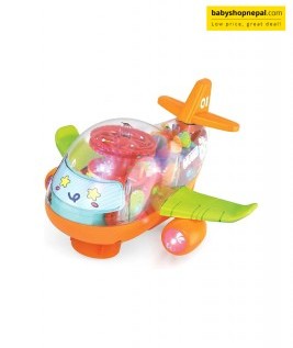 GEAR-GEAR AIRPLANE TRANSPARENT MECHANICAL HELICOPTER AIRPLANE TOY FOR KID'S  (Multicolor) 7