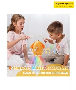 Electric Dancing Squid Toy With LED Lights and Music Dancing Interactive Toy, Electric Dancing and Crawling Octopus Toy-2