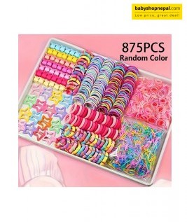 875-Piece Kids Hair Accessories Box &ndash; Assorted Hair Clips, Hair Bands & Hair Ties for Girls-1