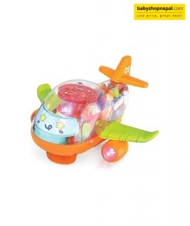 GEAR-GEAR AIRPLANE TRANSPARENT MECHANICAL HELICOPTER AIRPLANE TOY FOR KID'S  (Multicolor) 9