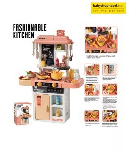 Fashionable Kids Kitchen Playset &ndash; Realistic & Fun Pretend Cooking Experience-1