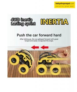 Pull Back Inertial Four-Wheel Drive Off-Road Vehicle Children's Rotating Toy Car Monster Truck Toy Cars 360&deg; Rotating Stunt Roll Car Boy Girl Toy-2