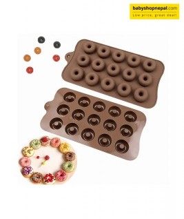 3D Mini Donuts Silicone Chocolate Molds, Silicone Mold Baking Tools, Non-Sticky Soap, Candy, Gummy, Cake, Chocolate Baking Molds  3