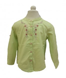 Green anna kids Tops-1