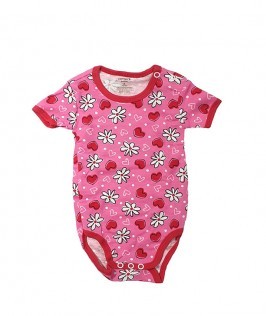 Flower themed baby romper-1