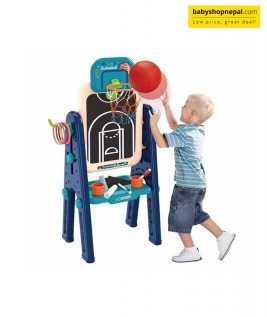 Artists Multifunctional Easel With Basketball Hoop and Ring Target -1