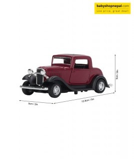 1:32 Classic Car Model Alloy Vintage Toy Open Doors Model Antique Pullback Car Toy 23