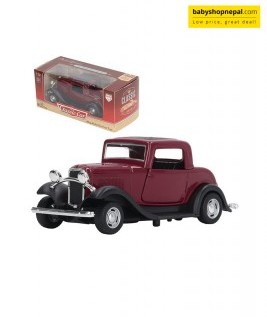 1:32 Classic Car Model Alloy Vintage Toy Open Doors Model Antique Pullback Car Toy 24