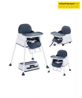 7-in-1 Convertible Baby High Chair &ndash; Adjustable Infant Feeding Chair w/ Booster Seat, Recline, Removable Tray, Machine-Washable Cushion, 5-Point Harness, Portable, Easy to Fold Baby Chair -1