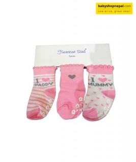 3 Pair Warm Cute Baby Socks For Baby Girls and Boys 0-12 Months "Moja"-2