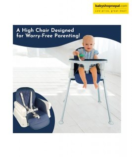 7-in-1 Convertible Baby High Chair &ndash; Adjustable Infant Feeding Chair w/ Booster Seat, Recline, Removable Tray, Machine-Washable Cushion, 5-Point Harness, Portable, Easy to Fold Baby Chair  9