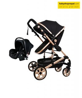 Multifunctional Folding 3-in-1 Baby Stroller with Car Seat-2
