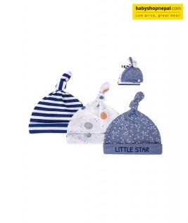 Hudson Baby 3 Pieces Knot Hat (0-6 Months)-2