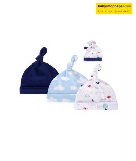 Hudson Baby 3 Pieces Knot Hat (0-6 Months) 3