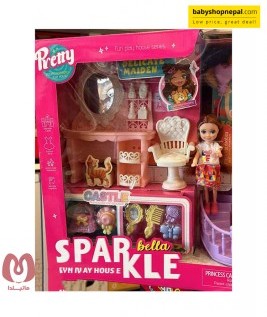 Sparkle Fun Play House, Fun Play House Sets for Kids, Little World Kingdom Castle Playset, Kitchen Play Sets for Kids-2
