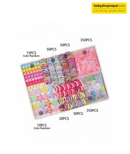 875-Piece Kids Hair Accessories Box &ndash; Assorted Hair Clips, Hair Bands & Hair Ties for Girls 3