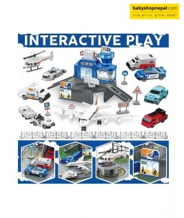 Airplane Toy Set - Aviation Airport Playset for Toddlers with Trucks,Planes, Helicopter, Signs and Fabric Airport Playmat, Interactive Early Learning Toys Birthday Gift for Boys and Girls Age 2 to 5+ 9