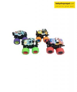 Friction Powered Car with Big Tire Wheel, Sports 4WD Monster-2