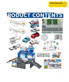 Airplane Toy Set - Aviation Airport Playset for Toddlers with Trucks,Planes, Helicopter, Signs and Fabric Airport Playmat, Interactive Early Learning Toys Birthday Gift for Boys and Girls Age 2 to 5+ 7