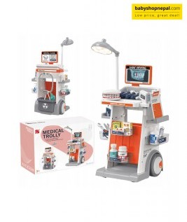 Medical Trolley Playset Interactive Medical Set Dental Trolley With X-RAY For Children Accessories-1