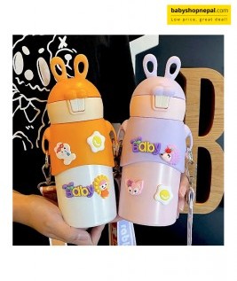 Bunny-Themed Stainless Steel Kids&rsquo; Water Bottle &ndash; 500ml Vacuum Insulated 4