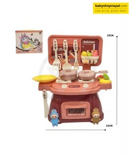 Mini Baby DIY Kitchen Playset for Kids &ndash; Pretend Play Cooking Set with Lights & Sounds-1