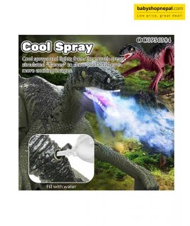 2 in 1 Manual Gravity Sensor RC Velociraptor Toys, Electronic Spray Light Sound Dinosaur Toy 6