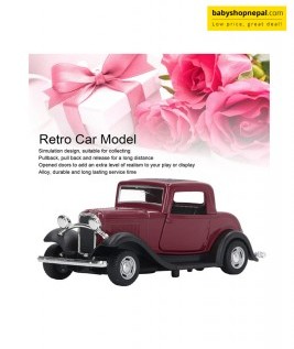 1:32 Classic Car Model Alloy Vintage Toy Open Doors Model Antique Pullback Car Toy 22