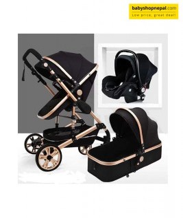 Multifunctional Folding 3-in-1 Baby Stroller with Car Seat 4