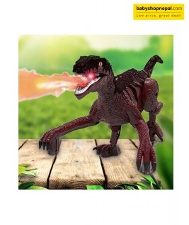 2 in 1 Manual Gravity Sensor RC Velociraptor Toys, Electronic Spray Light Sound Dinosaur Toy 5