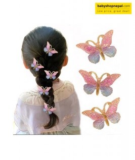 Baby Butterfly Hair Clips Set &ndash; Cute Resin Bow Accessories for Girls-1