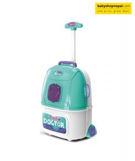 2 IN 1 Doctor Play Set Trolley Suitcase for Kids, Doctor Playset 5