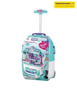 2 IN 1 Doctor Play Set Trolley Suitcase for Kids, Doctor Playset 4