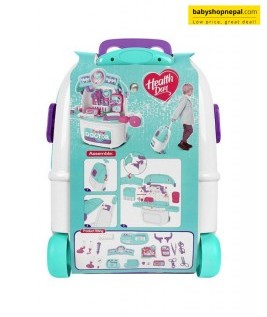 2 IN 1 Doctor Play Set Trolley Suitcase for Kids, Doctor Playset 3