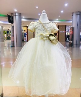 Creamy color party wear-1