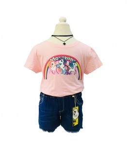 Unicorn printed T-shirt with shorts-1
