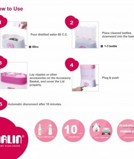 Three Bottles Steam Sterilizer Farlin 3
