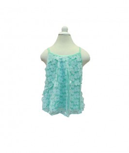 Flower Attached T-shirt -1