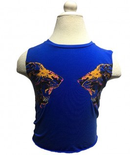 Blue Tiger Printed T-shirt-1