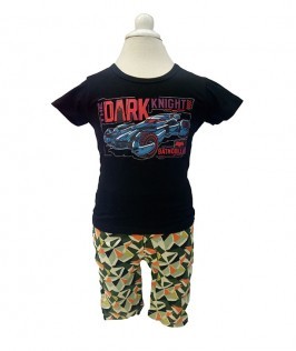 Black Printed T-shirt with Pant-1