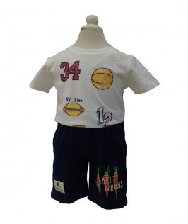 Baseball T-shirt With Carrot Printed Short-1