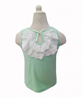 Light Green Sleeveless T-shirt-1
