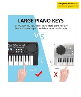 Educational Kids Piano With Mic: 37 Keys, Rhythms, Tones and Demos, Electronic Keyboard Piano-2