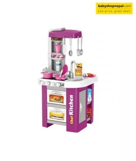 Children Large Kitchen Play Set, Talented Chef Kitchen Set With 49 Pieces -2