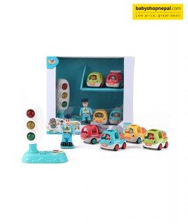 Cute Pull Back Cars Traffic Light Toy Set, Traffic Light Toy M-1