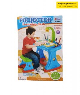 Front side of projector learning desk